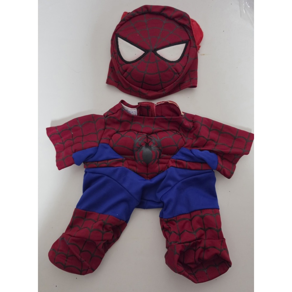 Build a Bear Amazing Spider Man Muscles Suit Outfit Costume No Face MASK